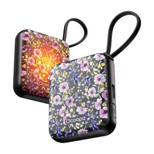 Elektrischer Handwärmer 2er Set, wiederverwendbar, 4000mAh USB Taschenwärmer, 3 Wärmestufen, Maximal 52°C, für Frauen, ideal für Winter, Ski, Reisen und Outdoor