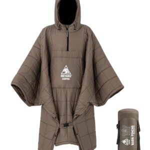 Camping Poncho mit 3M Thinsulate Isolierung, tragbare Kapuzendecke für Outdoor-Aktivitäten