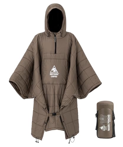 Camping Poncho mit 3M Thinsulate Isolierung, tragbare Kapuzendecke für Outdoor-Aktivitäten