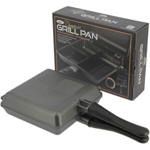 Outdoor-Kochpfanne mit Antihaftbeschichtung, Grill und Dual-Pfannen-Design für Camping- und Angel-Trips - perfekt für Ihren nächsten Ausflug