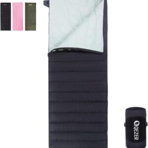 Daunen-Schlafsack, Ultraleicht, Decken-Schlafsack, Camping, Trekking, Outdoor, Indoor, Schwarz