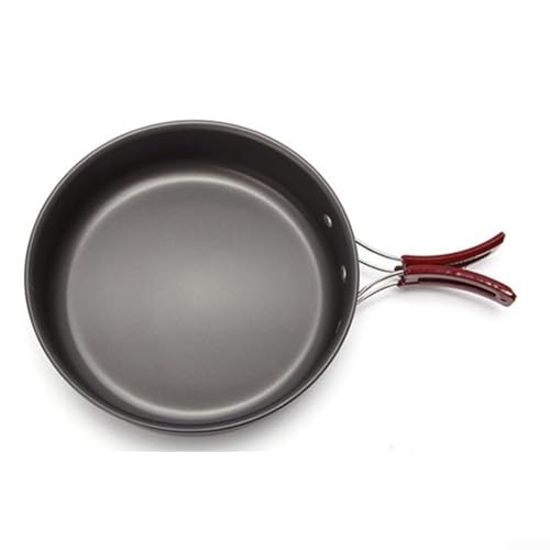 Faltbares Outdoor-Kochgeschirr, Aluminiumpfanne mit klappbarem Griff und Antihaftbeschichtung für Camping, Wandern, Picknick und Rucksackreisen