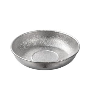 Ultraleichter Campingteller aus Titan mit kristallisiertem Finish, geeignet für Rucksackreisen und Wandern, 300 ml Fassungsvermögen
