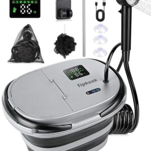 Tragbare Camping-Dusche mit integrierter Duschpumpe, 20-Liter-Wassertank und USB-Aufladung für Garten, Reisen, Haustierwäschen und Strand