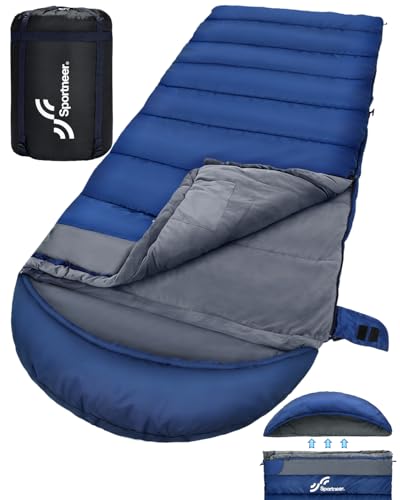Ergonomischer Winterschlafsack mit weichem Kristallsamt-Futter und abnehmbarer Kapuze für Outdoor-Aktivitäten bei kalten Temperaturen