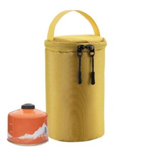 Zylindertasche mit Abdeckung für Gas-Tanks und Kohle-Träger, robuster Schutz, tragbarer Aufbewahrungskoffer für Camping, Khaki L