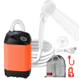 B013 Portable Dusche Outdoor - Camping Dusche mit 7800mAh Akku, USB-C und Leise Pumpe für Vanlife, Strand und Garten
