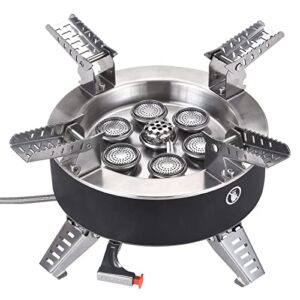 Bulin Campingkocher 18000W mit Piezozündung, Faltbarer winddichter Gaskocher für Outdoor-Aktivitäten wie Camping, Trekking und Picknick