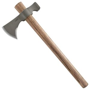 CRKT Woods Chogan Tomahawk Axt mit Hammerkopf, geschmiedeter Karbonstahlklinge und Hickory-Holzgriff für Outdoor Camping und Überleben