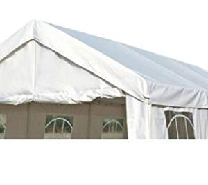 DEGAMO Ersatzdach Dachplane für Profi Partyzelt 4x8 Meter, PVC Weiss 480g/m², inkl. Spanngummis
