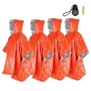 Hochwertiger Regenponcho mit Isolation und Erste-Hilfe-Funktion, geeignet für Camping, Wandern und Marathonsport