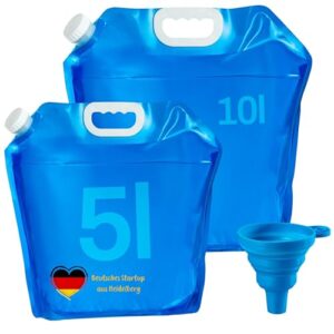 Faltbarer Wasserkanister 5L und 10L für Camping, Notvorrat und Outdoor-Aktivitäten - BPA-freier Wasserbehälter