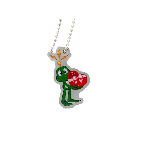 Grünes Froschmotiv mit Herzform und Kette zum Valentinstag für Geocaching-Anfänger und Fortgeschrittene, Geschenkidee für Muttertag oder Valentinstag