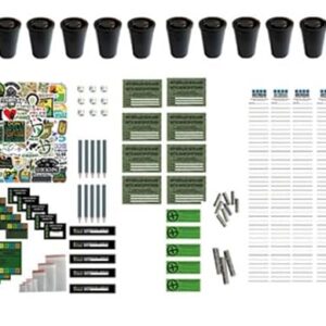 Geo-Versand Refill Set 145TLG: Geocaching Wartung Logbücher, Logstreifen, Filmdosen und Aufkleber für optimale Wartungs-Runden