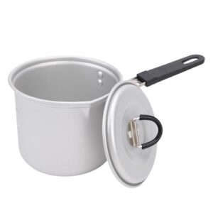 Camping-Kochtopf, 770 Ml, Edelstahl, Aluminium, Leicht, Kompakt, Kleiner Camping-Topf für Outdoor-Wanderungen und Reisen
