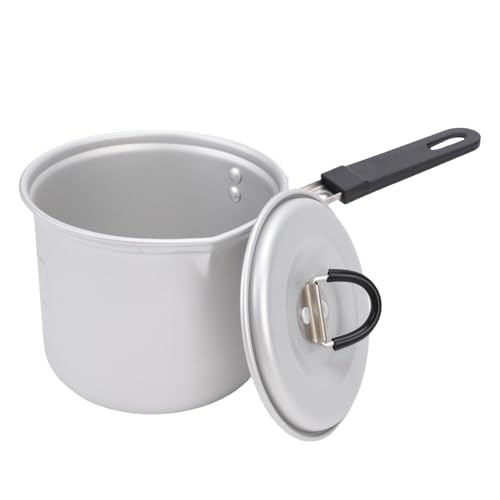 Camping-Kochtopf, 770 Ml, Edelstahl, Aluminium, Leicht, Kompakt, Kleiner Camping-Topf für Outdoor-Wanderungen und Reisen