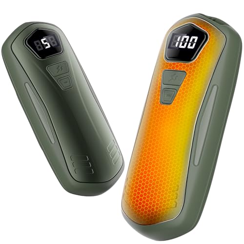Elektrische Handwärmer 2er Set, wiederverwendbare Handwärmer mit 6000mAh und 5 Heizstufen für Outdoor-Aktivitäten und als Geschenk für Frauen und Männer