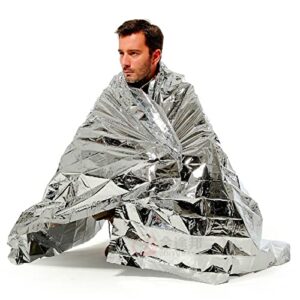 Lebensrettende Decke im Freien - Solar-Notfalldecke aus Aluminiumfolie mit Wärmedämmfunktion für Überleben im Freien, Camping und Wandern