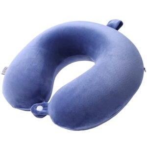 Komfortables Reisekissen mit Memory Foam, Nackenkissen und Körperstütze für Reisen in blauer Farbe