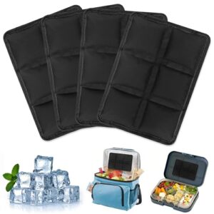 Kühlakkus für Kühlbox, 4 Stück Kühlakku Gel, Kühlpack für Lunch, Kühlpads für Kühlbox, wiederverwendbare Kühlpacks für Schule, Büro, Picknick, Camping und Reisen
