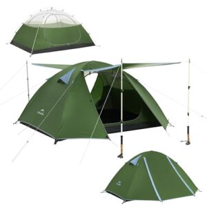 Naturehike Bleik Ultraleichtes Kuppelzelt 2 Personen für Camping, Trekking und Fahrradtouren. Ultraleiches Gewicht, kompaktes Design, geräumiger Innenraum und professioneller Wetterschutz.