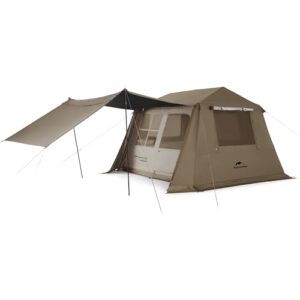Campingzelt für 3-4 Personen, Naturehike Village 6.0㎡ Familienzelt, großes Tunnelzelt mit 2000mm Wassersäule, perfekt für Campingabenteuer