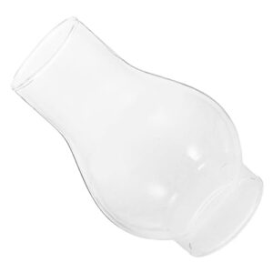 Antiker Glas Lampenschirm Ersatz für Petroleumlampe, hochwertiges robustes Glas, windgeschützt, elegant, vielseitig für Wohnraum, Garten, Camping, Vintage Öllampen Zubehör