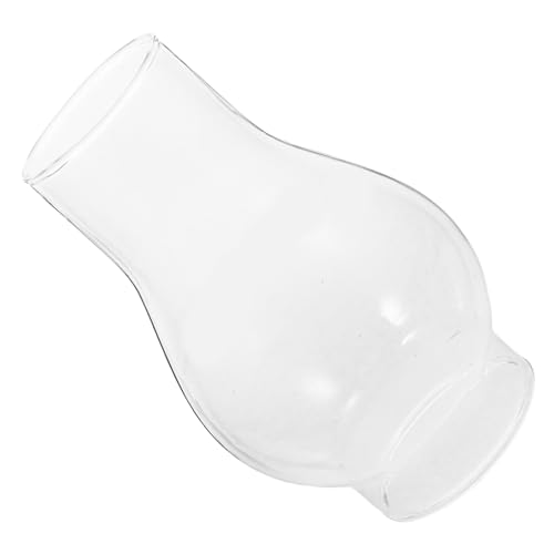 Antiker Glas Lampenschirm Ersatz für Petroleumlampe, hochwertiges robustes Glas, windgeschützt, elegant, vielseitig für Wohnraum, Garten, Camping, Vintage Öllampen Zubehör