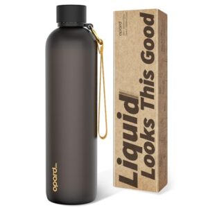 Elegante und robuste Trinkflasche für Wasser, geeignet für Sport, Schule oder Büro - 1 Liter Fassungsvermögen, BPA-frei, Spülmaschinenfest