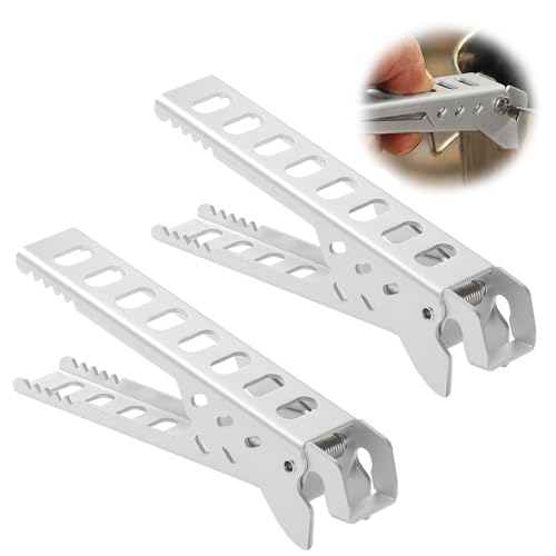 Qutalmi Griffzange, Topfhalter rutschfest Hand Pot Clip Verbrüh-Schutzclip für Camping - Aluminium Griffzange mit Anti-Verbrüh-Klemme