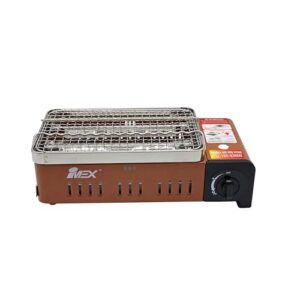 Gasgrill für Reisen und Camping, tragbare BBQ-Tischgrille mit Transporttasche und Butan-Gaskartuschen, ideal für Outdoor-Aktivitäten