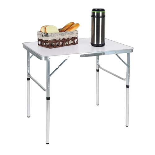 Klapper Campingtisch aus Aluminium und MDF, wetterfest, ideal für Outdoor-Aktivitäten wie Camping, Picknick oder Festival