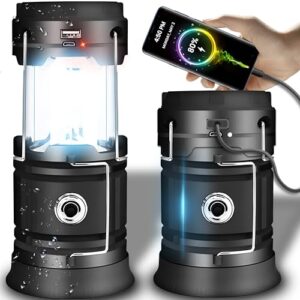 Tragbare LED Campinglampe mit Akku und 2 Lichtmodi, superhell und klappbar, ideale Outdoor-Lampe für den Wanderlesung und Außenbereich