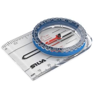 Silva Kompass Outdoor - Kartenkompass für Anfänger und Kinder mit Messskalen in mm und Zoll und kleiner Größe