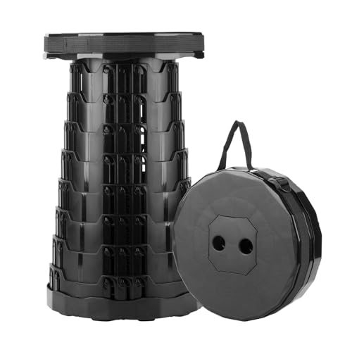 Tragbarer Teleskophocker, Höhenverstellbar 6,5-45 cm, Kunststoff, rutschfest, 300 kg Belastbar