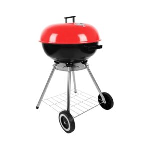 Kompaktes Holzkohlegrill-Design mit isolierten Deckelkonstruktion und dualem Belüftungssystem für perfekte Hitzeverteilung bei Camping-, Picknick- oder Terrassengrillen