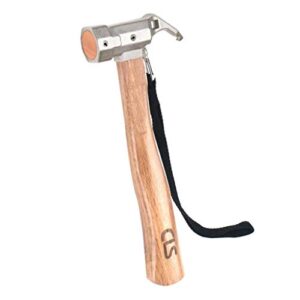 Tubayia Metall Zelthammer Campinghammer Mehrzweck Hammer für Camping Wandern Klettern, vielseitiges Werkzeug mit Trageriemen und korrosionsbeständigem Kupferkopf