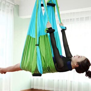 Yoga-Hängematte Set, Aerial Yoga Schaukel mit 200 kg Tragkraft, hochwertiges Nylon Material, atmungsaktiv und farbecht, ideal für Garten Outdoor Indoor