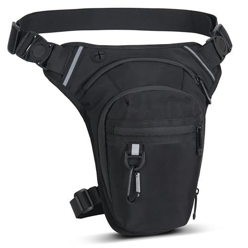 Wasserdichte Beintasche für Motorrad, Fahrrad, Reiten und Outdoor-Sportarten. Robuste Oxford-Stoff-Verarbeitung, atmungsaktive Materialien und reflektierende Streifen.