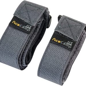 Allzweckgurt für Outdoor-Sport, Camping und Fahrrad mit Klettverschluss und Selbstklebendem Band, Grau, 9112