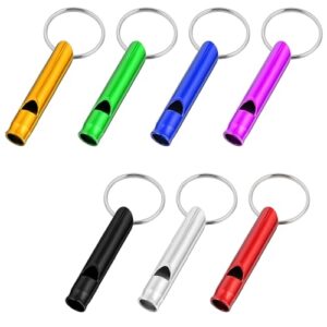 Signalpfeife, Trillerpfeife, Laut Notfall Pfeife, Aluminium Notfall Pfeife mit Schlüsselanhänger für wilde Wandern, Training und Camping
