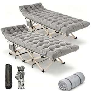 Faltbares Campingbett mit 7 Zonen, 250 kg Tragfähigkeit, 1200D Oxford-Stoff und ergonomische Neigung von 15° für Outdoor-Aktivitäten