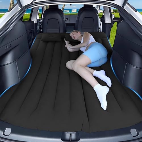 Bequemes Reiseerlebnis mit der Auto-Matratze - Aufblasbare Matratze für Model Y SUV RV Minivan Kofferraum Rückbank Camping Matratze, komfortable Unterstützung während der Fahrt