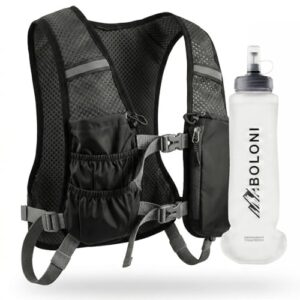 Laufweste mit Trinkflasche 500ml - Ultraleichte Trinkweste für Trail Running, Marathon und Jogging