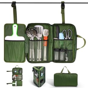 Das perfekte Camping-Kochgeschirr-Set mit wasserdichter Tasche für Camping, Bergsteigen und Outdoor-Aktivitäten.