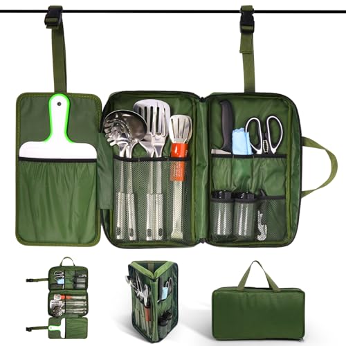 Das perfekte Camping-Kochgeschirr-Set mit wasserdichter Tasche für Camping, Bergsteigen und Outdoor-Aktivitäten.