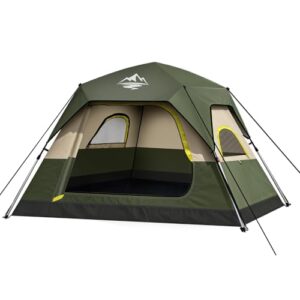 Zelt 2/3/4 Personen - Campingzelt mit automatischem Schnellaufbau, Wasserdicht und Winddicht, ideal für Familien, Paare und Freunde