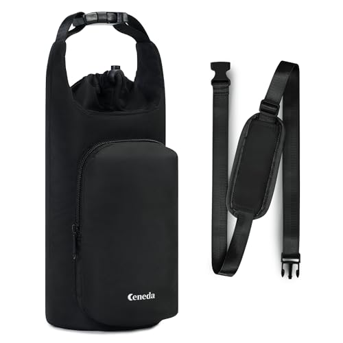 Ergonomische Trinkflaschentasche mit isoliertem Futter und Handyfach, ideal für Outdoor-Aktivitäten wie Camping, Wandern und Radfahren.
