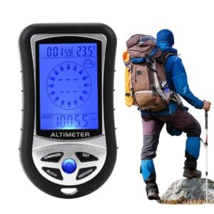 Elektronischer Höhenmesser 8 in 1, Handheld Compass Barometer Temperaturanzeige für Outdoor-Sportartikel und Wettervorhersage
