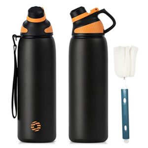 BPA-freie Trinkflasche aus Edelstahl mit magnetischem Deckel und verschiedenen Füllvolumen für Wasser, Sport, Fitness und Schule